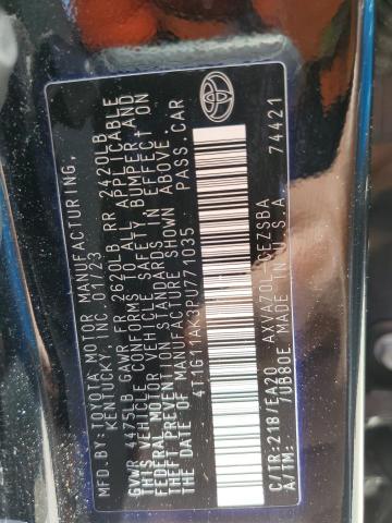 4T1G11AK3PU771035 - 2023 TOYOTA CAMRY SE NIGHT SHADE BLACK photo 13