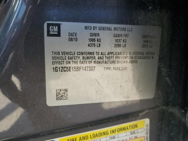 1G1ZC5E15BF147307 - 2011 CHEVROLET MALIBU 1LT 石墨色 照片 12