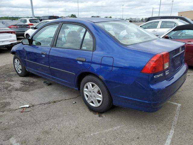 1HGES16345L005619 - 2005 HONDA CIVIC DX VP BLUE photo 2