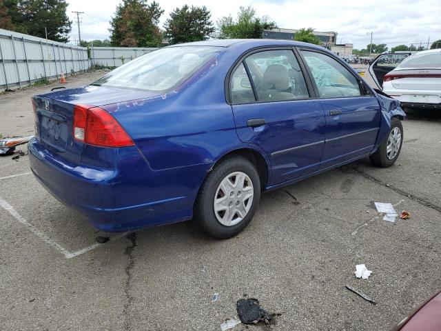 1HGES16345L005619 - 2005 HONDA CIVIC DX VP BLUE photo 3