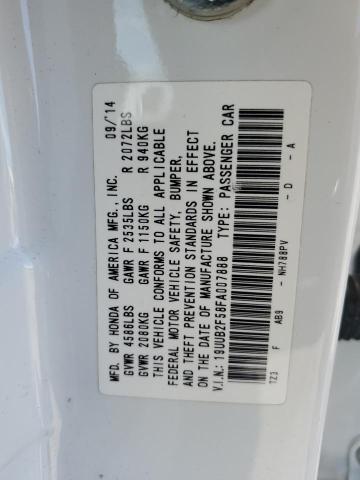 19UUB2F58FA007888 - 2015 ACURA TLX TECH WHITE photo 12