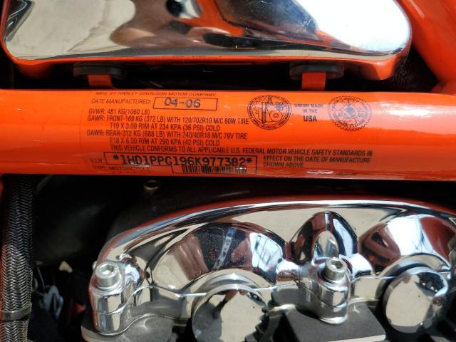 1HD1PPG196K977382 - 2006 HARLEY-DAVIDSON VRSCSE ORANGE photo 10