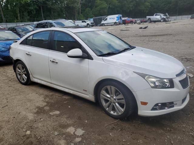 1G1PH5SC2C7372682 - 2012 CHEVROLET CRUZE LTZ WHITE photo 4