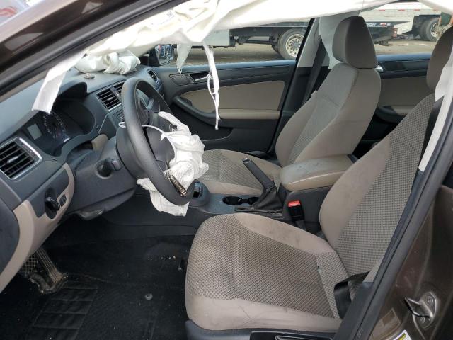 3VW2K7AJ8EM318453 - 2014 VOLKSWAGEN JETTA BASE 棕色 照片 7