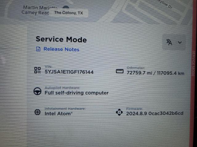 5YJSA1E11GF176144 - 2016 TESLA MODEL S 蓝色 照片 9