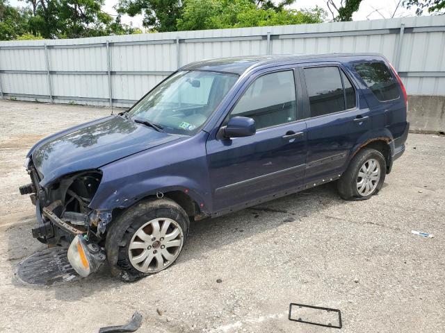 JHLRD78866C028409 - 2006 HONDA CR-V EX BLUE photo 1