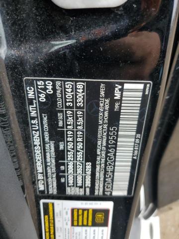 4JGDA5HB2GA619555 - 2016 MERCEDES-BENZ GLE 350 4MATIC BLACK photo 13