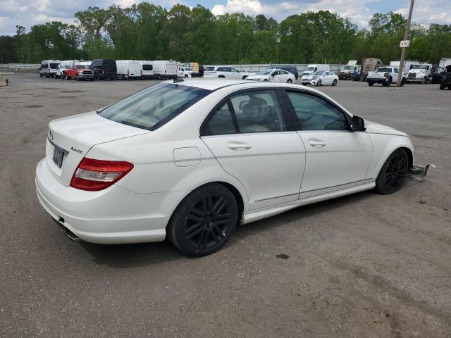 WDDGF81X29R061694 - 2009 MERCEDES-BENZ C 300 4MATIC WHITE photo 3