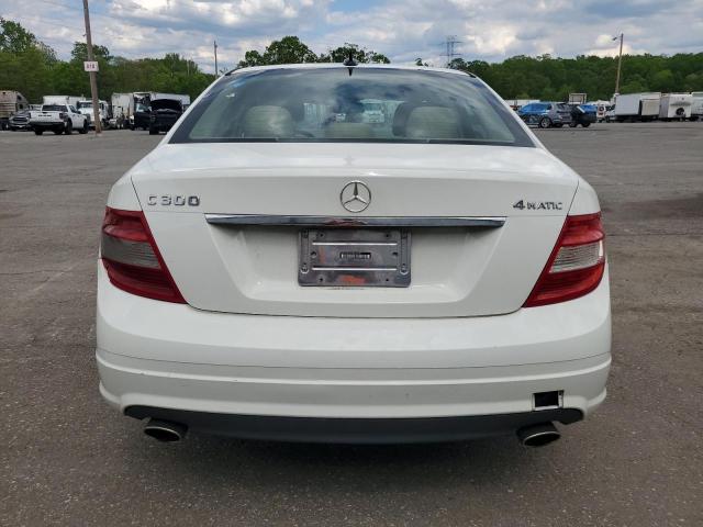 WDDGF81X29R061694 - 2009 MERCEDES-BENZ C 300 4MATIC WHITE photo 6