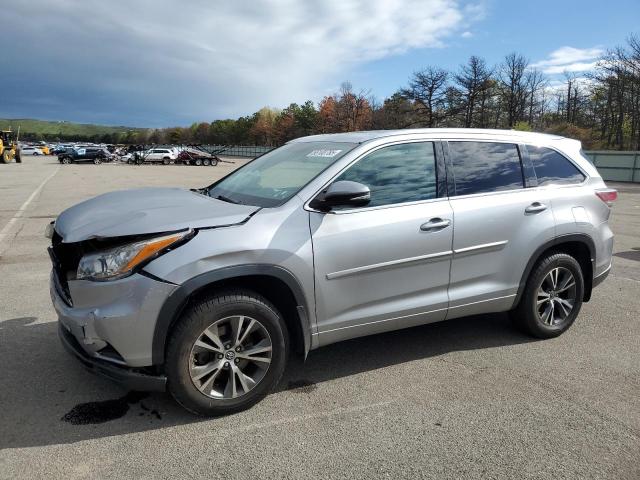 5TDJKRFHXGS246318 - 2016 TOYOTA HIGHLANDER XLE SILVER photo 1