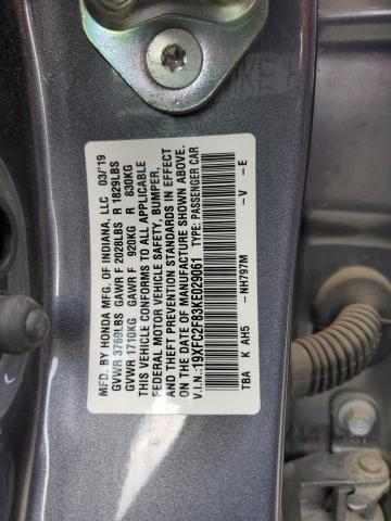 19XFC2F83KE029061 - 2019 HONDA CIVIC SPORT 灰色 照片 13