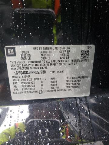 1GYS4SKJ9FR557230 - 2015 CADILLAC ESCALADE ESV LUXURY Черный фото 13