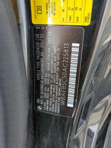 WBAEB5C50AC225813 - 2010 BMW 650I I BLACK photo 12