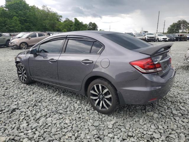 2HGFB2F95FH520920 - 2015 HONDA CIVIC EXL ნაცრისფერი ფოტო 2