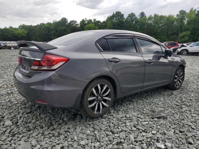 2HGFB2F95FH520920 - 2015 HONDA CIVIC EXL ნაცრისფერი ფოტო 3