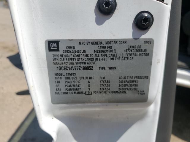 1GCEC14V77Z199952 - 2007 CHEVROLET SILVERADO C1500 CLASSIC Ağ foto 12