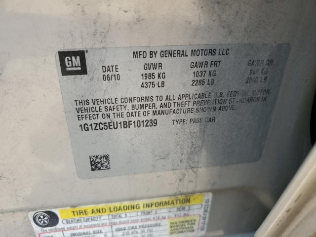 1G1ZC5EU1BF101239 - 2011 CHEVROLET MALIBU 1LT GOLD photo 12