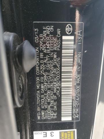 JTKJF5C70D3064576 - 2013 TOYOTA SCION TC 黑色 照片 12