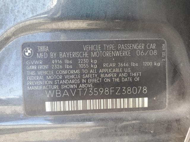 WBAVT73598FZ38078 - 2008 BMW 328 XIT GRAY photo 12