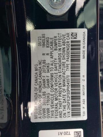 2HGFE2F50PH545570 - 2023 HONDA CIVIC SPORT 黑色 照片 12