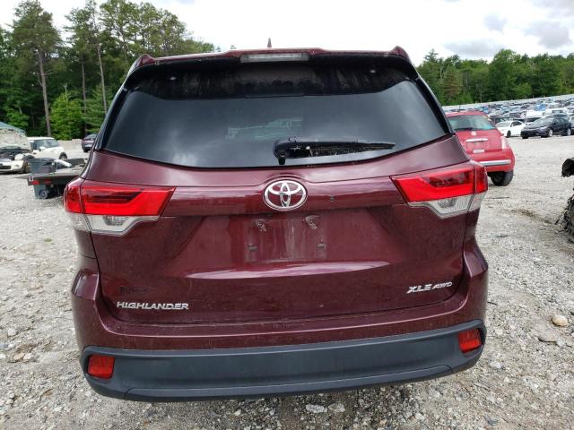 5TDJZRFH7JS498675 - 2018 TOYOTA HIGHLANDER SE BURGUNDY photo 6