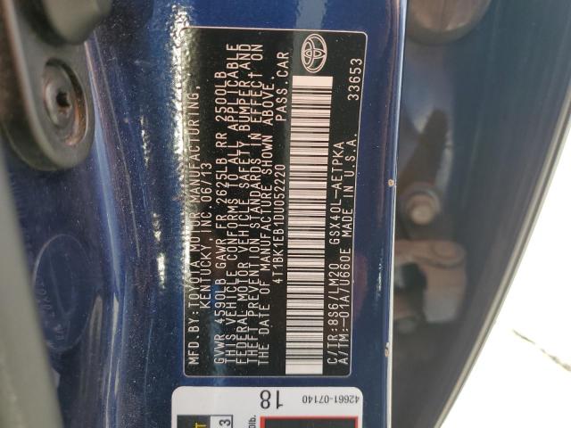 4T1BK1EB1DU052220 - 2013 TOYOTA AVALON BASE Mavi foto 12