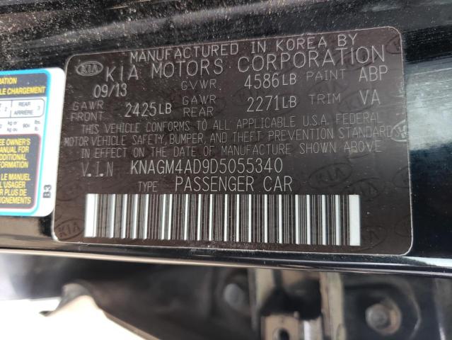 KNAGM4AD9D5055340 - 2013 KIA OPTIMA HYBRID BLACK photo 12