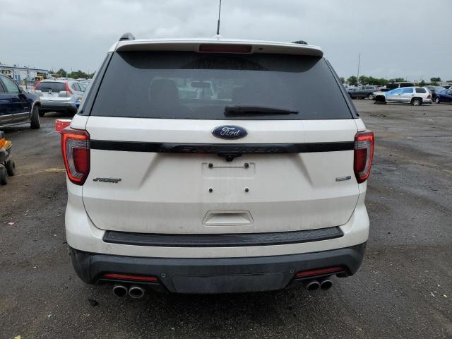 1FM5K8GT5JGA19369 - 2018 FORD EXPLORER SPORT WHITE photo 6