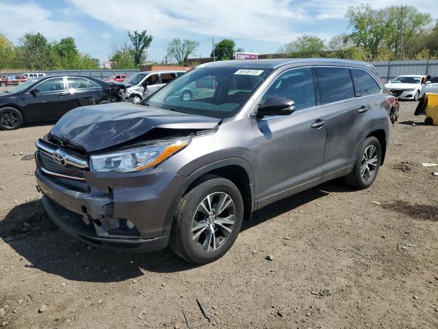 5TDJKRFH4GS505627 - 2016 TOYOTA HIGHLANDER XLE GRAY photo 1