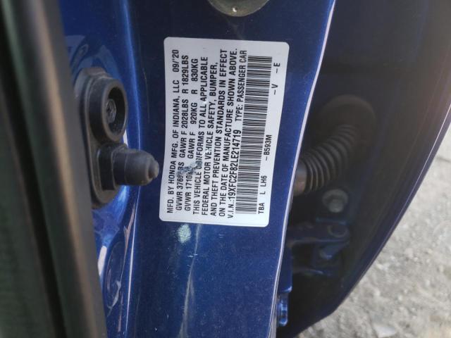 19XFC2F82LE214719 - 2020 HONDA CIVIC SPORT 蓝色 照片 13