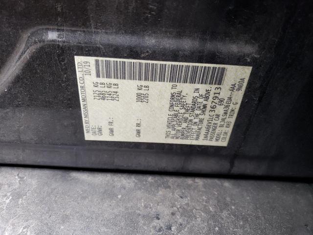 1N4AA6EV1LC367913 - 2020 NISSAN MAXIMA SR BLACK photo 12