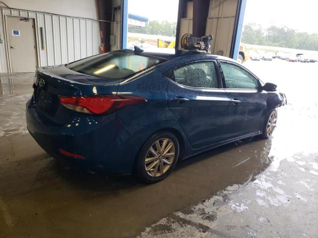 KMHDH4AEXEU201623 - 2014 HYUNDAI ELANTRA SE BLUE photo 3