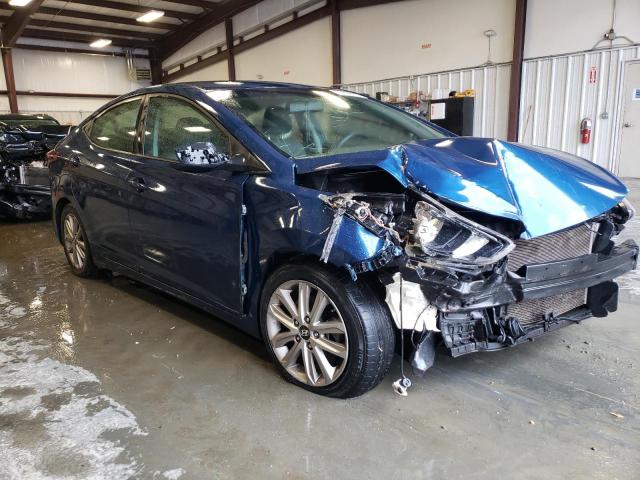 KMHDH4AEXEU201623 - 2014 HYUNDAI ELANTRA SE BLUE photo 4