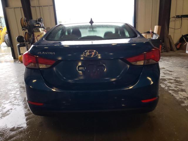 KMHDH4AEXEU201623 - 2014 HYUNDAI ELANTRA SE BLUE photo 6