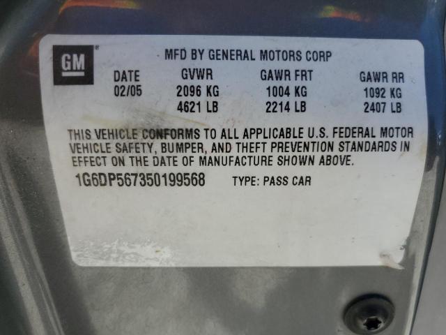 1G6DP567350199568 - 2005 CADILLAC CTS HI FEATURE V6 GRAY photo 14