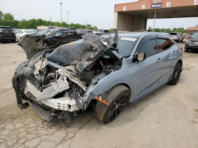 SHHFK7H94MU222529 - 2021 HONDA CIVIC SPORT TOURING GRAY photo 1