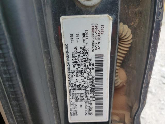 5TEGM92N62Z013595 - 2002 TOYOTA TACOMA DOUBLE CAB PRERUNNER TWO TONE photo 12