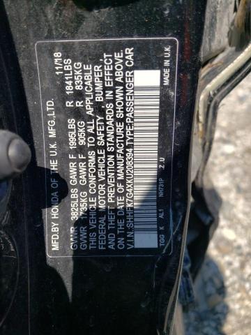 SHHFK7G4XKU208394 - 2019 HONDA CIVIC SPORT BLACK photo 13