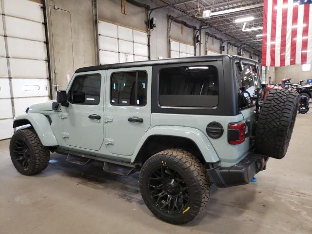 1C4JJXP62PW556807 - 2023 JEEP WRANGLER SAHARA 4XE TURQUOISE photo 2