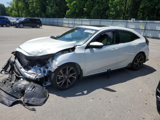 SHHFK7H95KU418380 - 2019 HONDA CIVIC SPORT TOURING WHITE photo 1