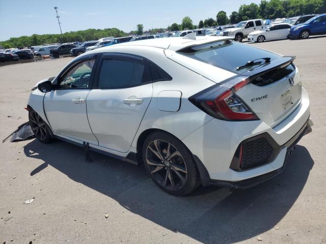 SHHFK7H95KU418380 - 2019 HONDA CIVIC SPORT TOURING WHITE photo 2
