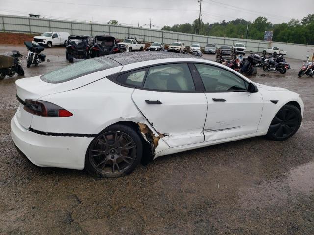 5YJSA1E5XMF439827 - 2021 TESLA MODEL S WHITE photo 3