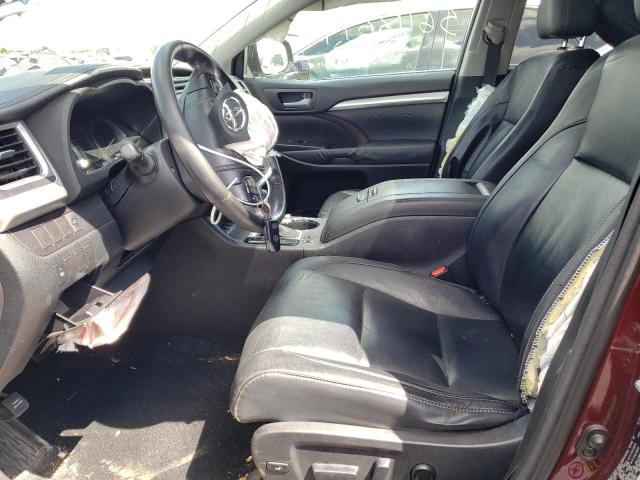 5TDJKRFH0ES048022 - 2014 TOYOTA HIGHLANDER XLE BURGUNDY photo 7