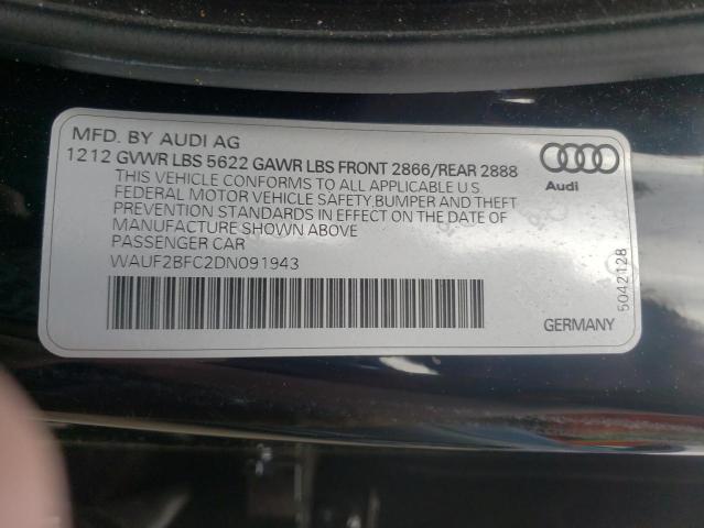 WAUF2BFC2DN091943 - 2013 AUDI S6 BLACK photo 12