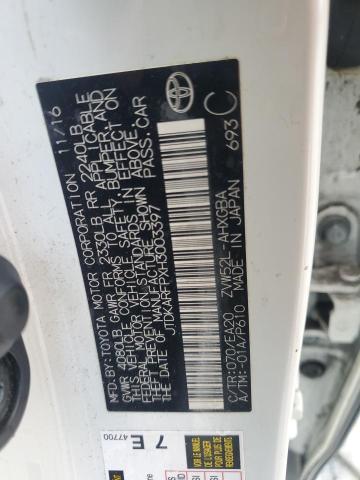 JTDKARFPXH3003397 - 2017 TOYOTA PRIUS PRIM თეთრი ფოტო 12