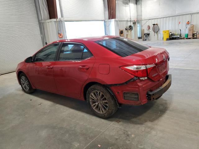 2T1BURHE4FC236568 - 2015 TOYOTA COROLLA L RED photo 2