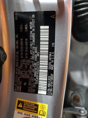 5TDJKRFH5GS321314 - 2016 TOYOTA HIGHLANDER XLE 银色 照片 12