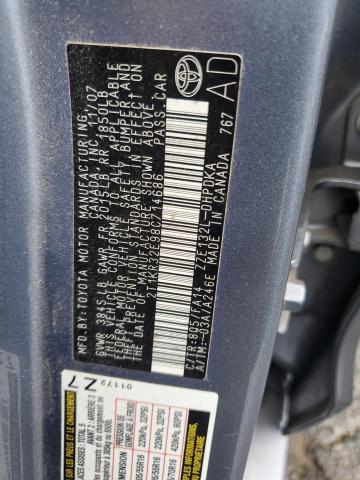 2T1KR32E98C714686 - 2008 TOYOTA COROLLA MA XR BLUE photo 12