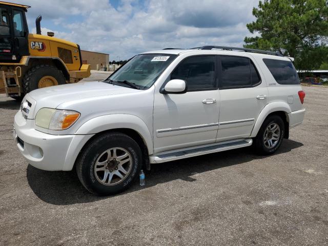 5TDZT38A55S256121 - 2005 TOYOTA SEQUOIA LIMITED WHITE photo 1