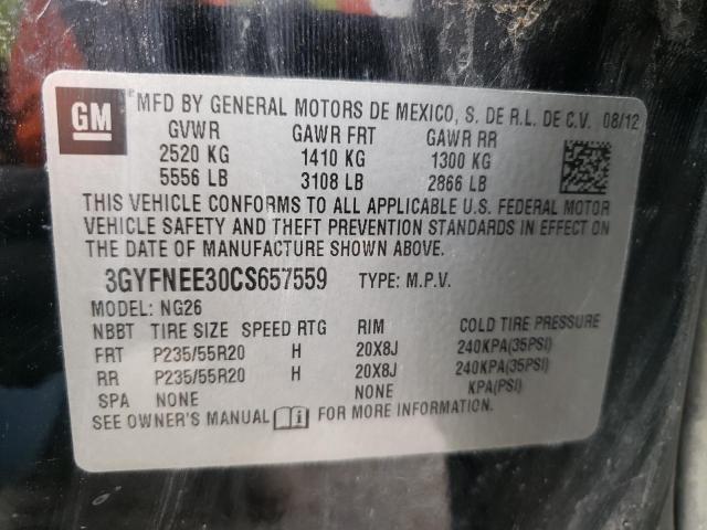 3GYFNEE30CS657559 - 2012 CADILLAC SRX PERFORMANCE COLLECTION Noir photo 13